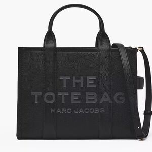 Marc Jacobs- THE
LEATHER MEDIUM TOTE BAG, black leather